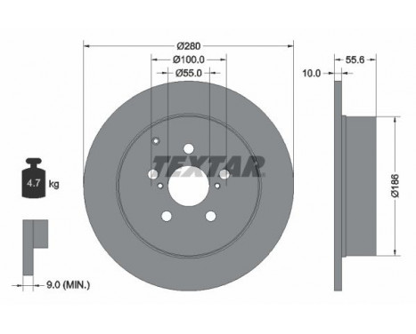 Brake Disc PRO 92135703 Textar