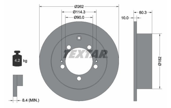 Brake Disc PRO 92136103 Textar