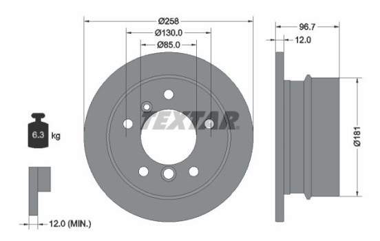 Brake Disc PRO 92137503 Textar