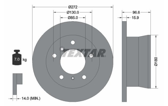 Brake Disc PRO 92137603 Textar