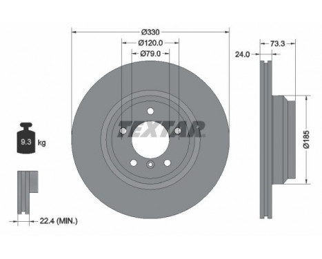 Brake Disc PRO+ 92137805 Textar