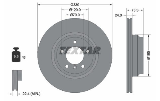 Brake Disc PRO+ 92137805 Textar