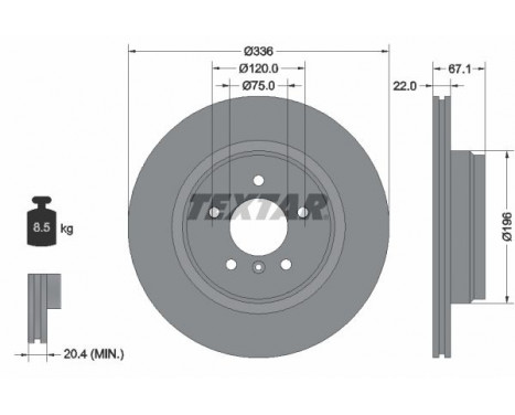 Brake Disc PRO+ 92137905 Textar