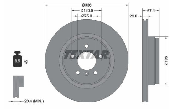 Brake Disc PRO+ 92137905 Textar
