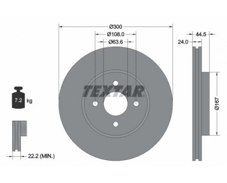 Brake Disc PRO 92139903 Textar
