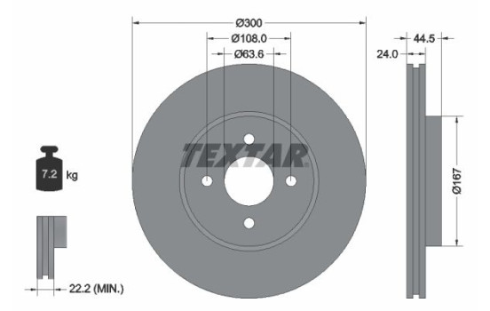 Brake Disc PRO 92139903 Textar