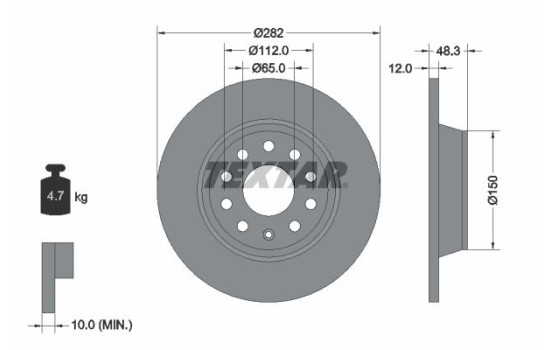 Brake Disc PRO 92140803 Textar