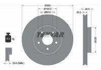 Brake Disc PRO+ 92141305 Textar
