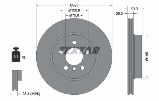 Brake Disc PRO+ 92141505 Textar