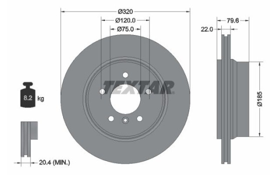 Brake Disc PRO 92141603 Textar