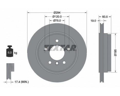 Brake Disc PRO 92141703 Textar
