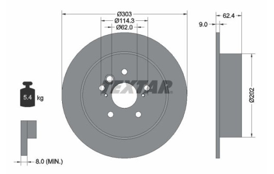 Brake Disc PRO 92144103 Textar