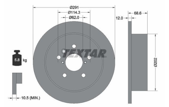 Brake Disc PRO 92144203 Textar