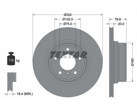 Brake Disc PRO 92146303 Textar