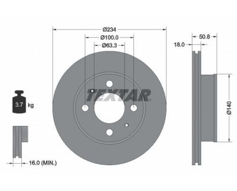 Brake Disc PRO 92146803 Textar