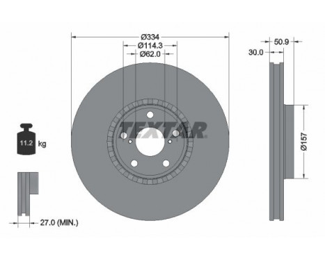 Brake Disc PRO 92147803 Textar