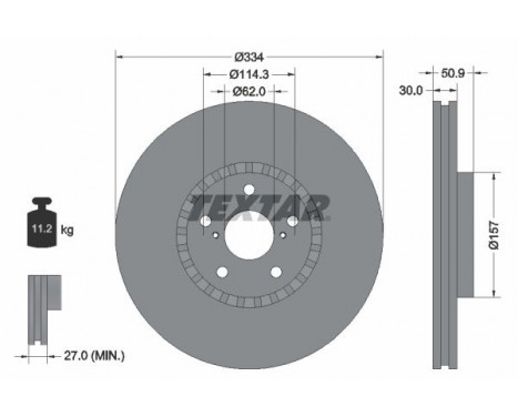 Brake Disc PRO 92147903 Textar