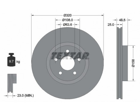 Brake Disc PRO+ 92149105 Textar