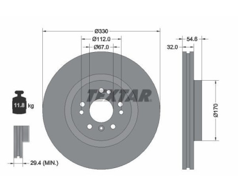 Brake Disc PRO+ 92150605 Textar