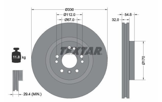 Brake Disc PRO+ 92150605 Textar