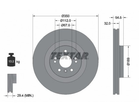 Brake Disc PRO+ 92150705 Textar