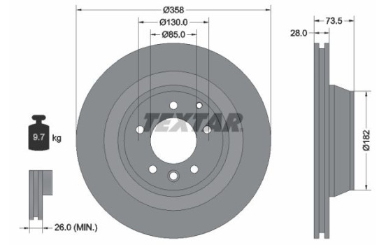 Brake Disc PRO 92151403 Textar