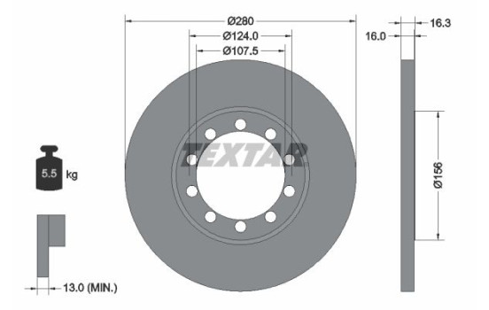 Brake Disc PRO 92152003 Textar