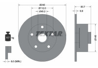 Brake Disc PRO 92154303 Textar