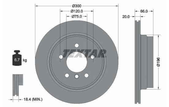 Brake Disc PRO 92154903 Textar