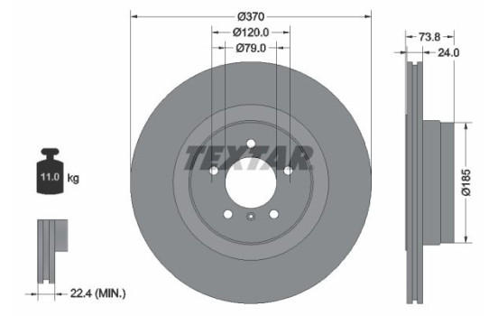 Brake Disc PRO 92155203 Textar