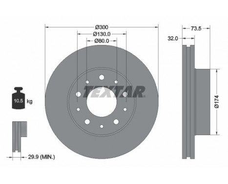Brake Disc PRO 92157303 Textar