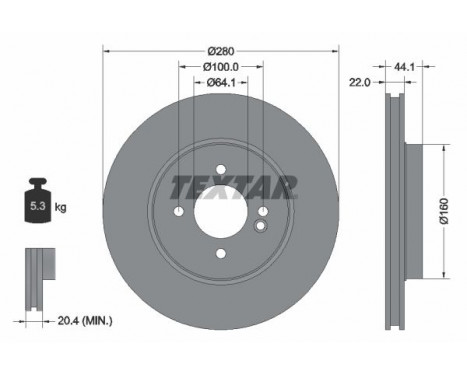 Brake Disc PRO+ 92157905 Textar