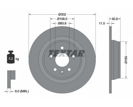 Brake Disc PRO 92159303 Textar