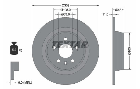 Brake Disc PRO 92159303 Textar