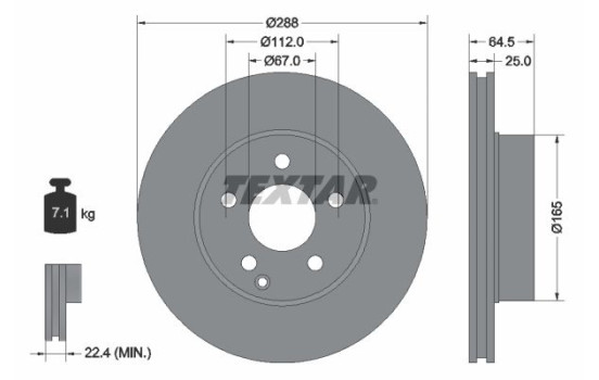 Brake Disc PRO 92159603 Textar