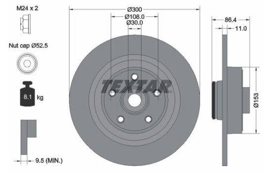 Brake Disc PRO 92159803 Textar