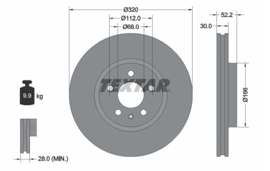 Brake Disc PRO+ 92160005 Textar