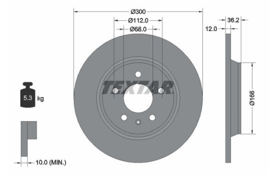 Brake Disc PRO 92160103 Textar