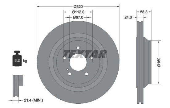 Brake Disc PRO+ 92160705 Textar