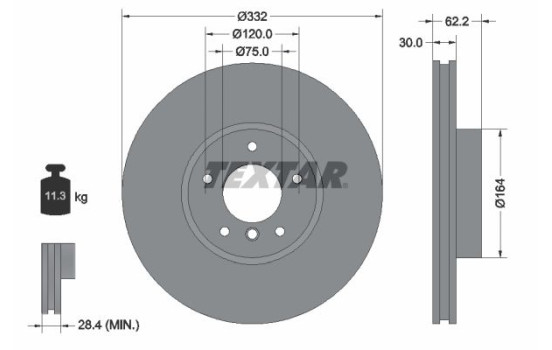 Brake Disc PRO+ 92160805 Textar
