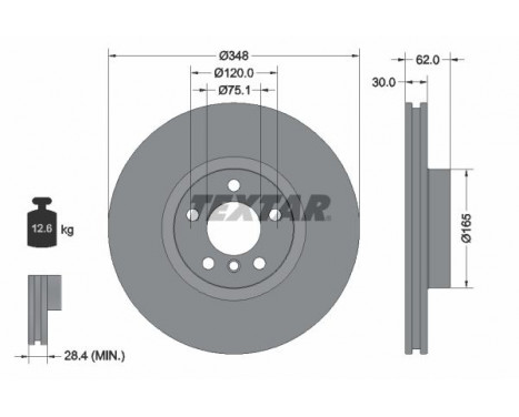 Brake Disc PRO+ 92160905 Textar