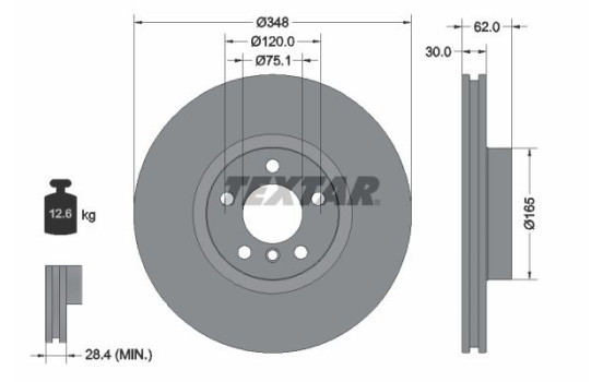 Brake Disc PRO+ 92160905 Textar