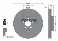 Brake Disc PRO+ 92161005 Textar