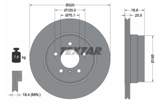 Brake Disc PRO 92161103 Textar
