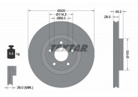 Brake Disc PRO+ 92162405 Textar