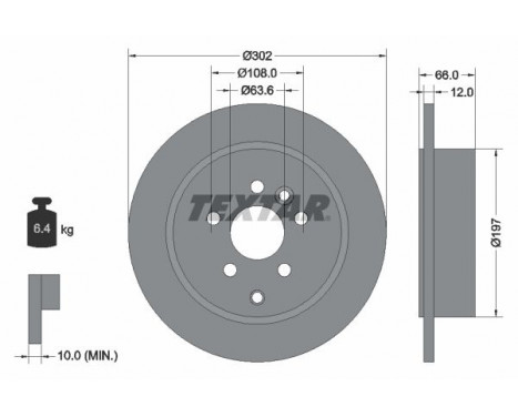 Brake Disc PRO 92162703 Textar
