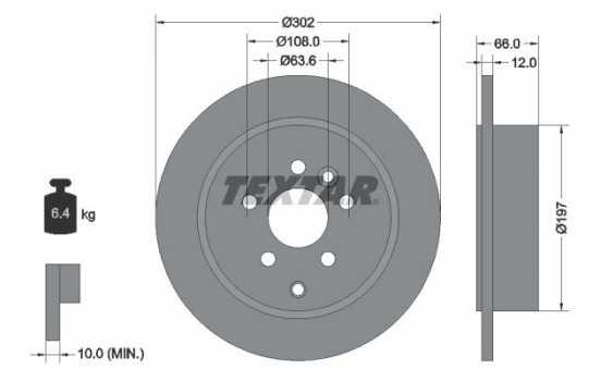 Brake Disc PRO 92162703 Textar