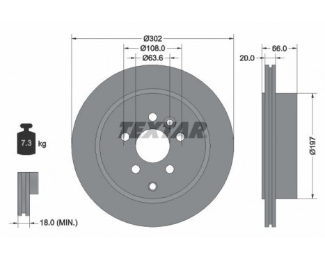 Brake Disc PRO 92162803 Textar