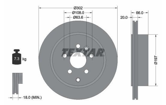 Brake Disc PRO 92162803 Textar