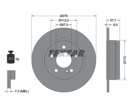 Brake Disc PRO 92163103 Textar